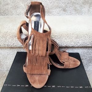 Steven by Steve Madden 'Bijoux' Fringe Suede Heel